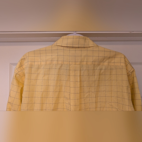 Brooks Brothers 346 Men's Yellow 17-4/5 All Cotton Casual Button Down Shirt - Picture 7 of 13